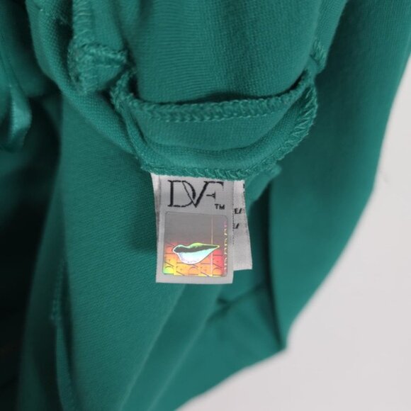 Diane Von Furstenberg Carpreena Mini Dress GREEN Size 6 Full Zipper Sleeveless - Picture 14 of 15